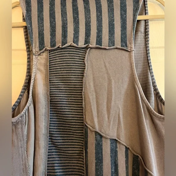 Free People sleeveless dress, gray/blue, size S, 34” long, NWT - Picture 6 of 8